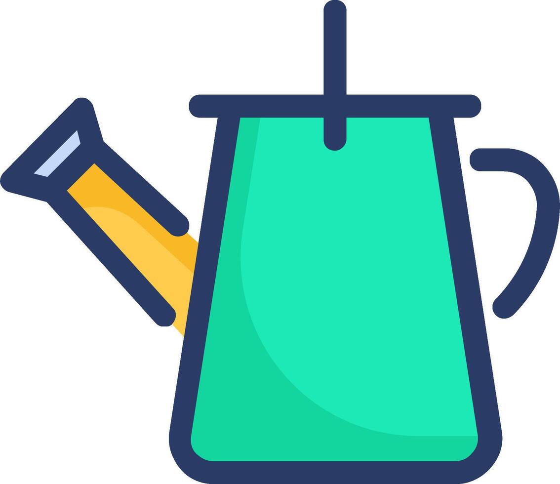 A green watering can icon on a white background vector