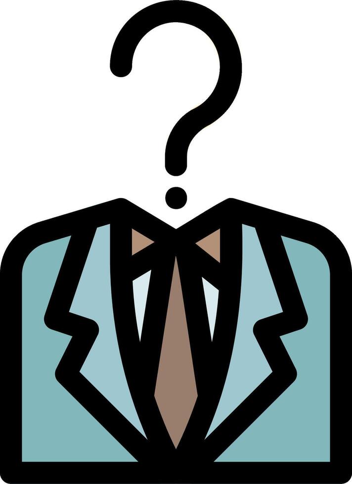 A suit jacket with a question mark on it vector