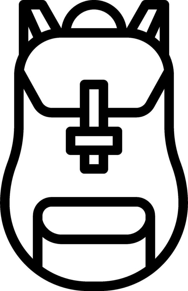 Backpack icon outline vector