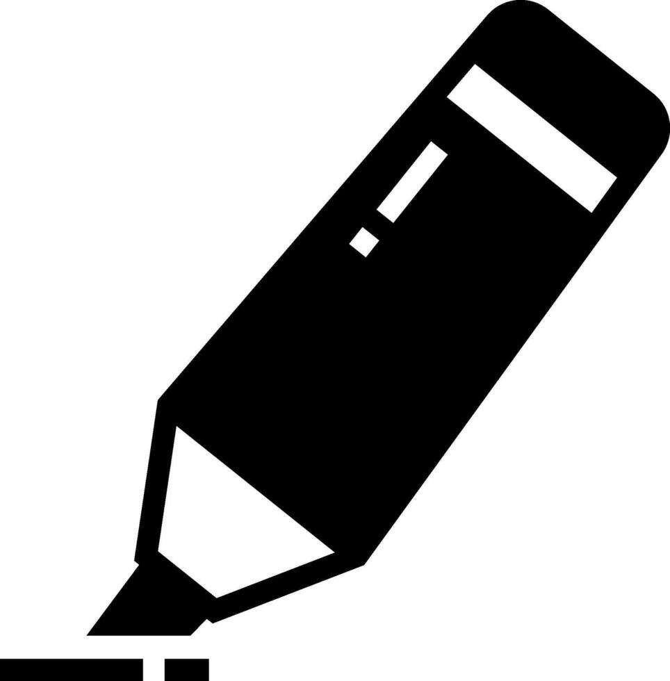 A black and white pen and pencil icon vector