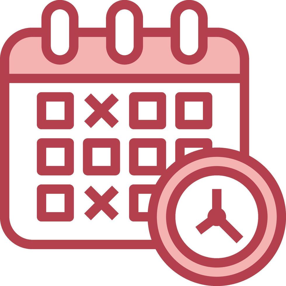 A calendar and clock icon vector