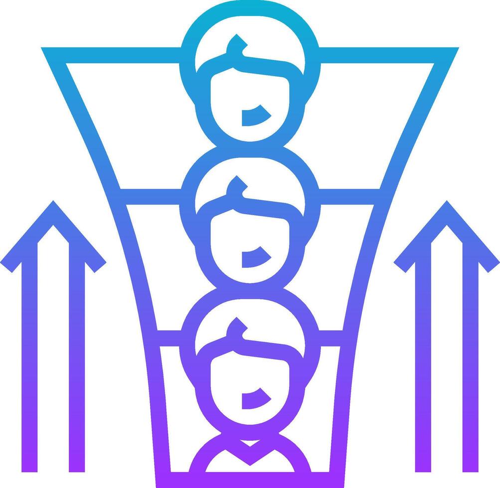 A funnel with three people in it vector