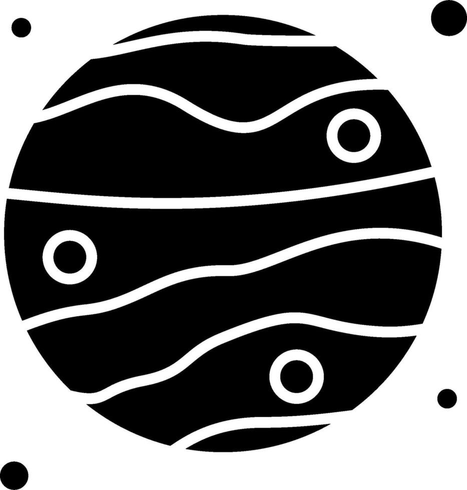 A black and white illustration of a planet vector