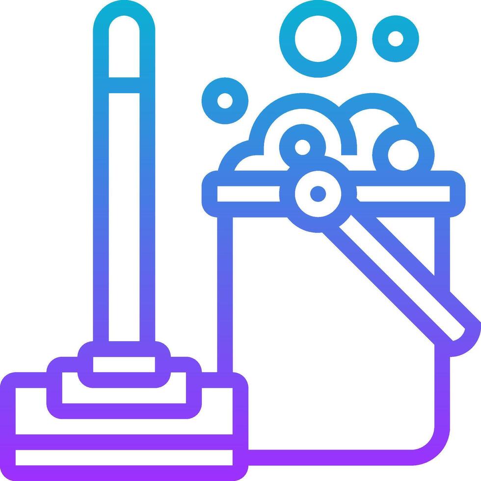 A vacuum cleaner and bucket with soap vector