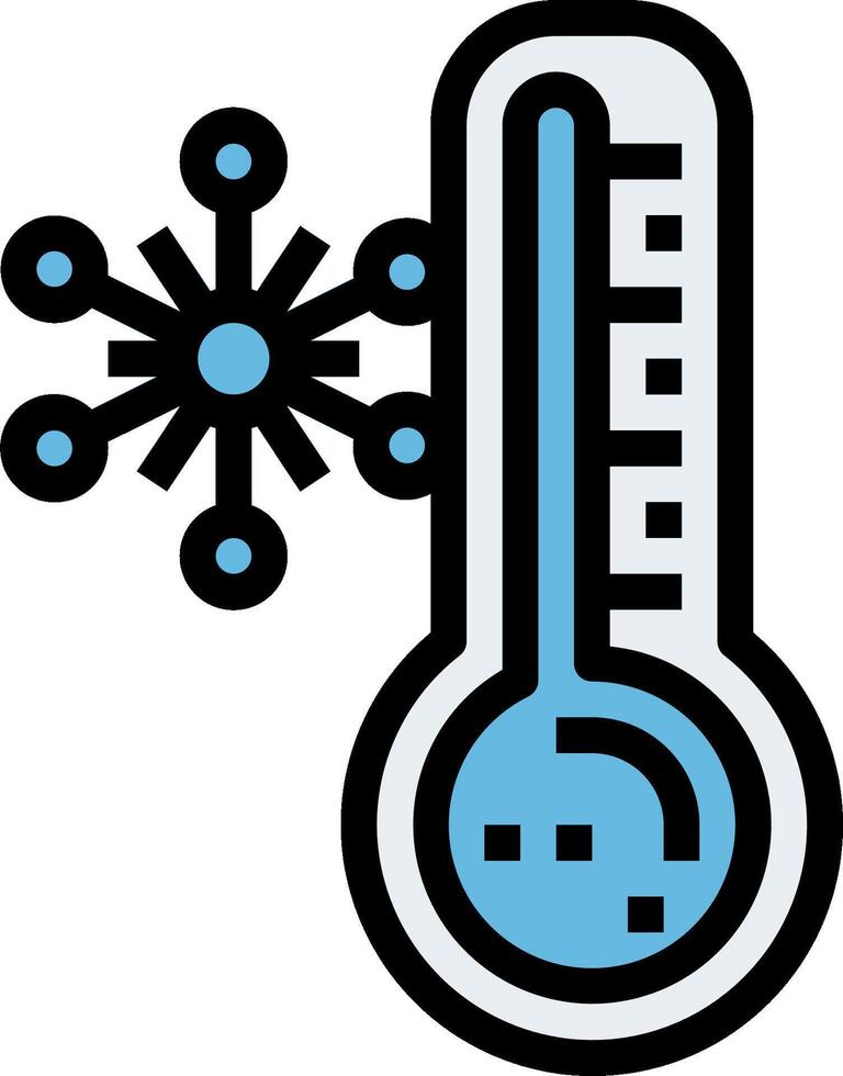 A thermometer with snowflakes on it vector
