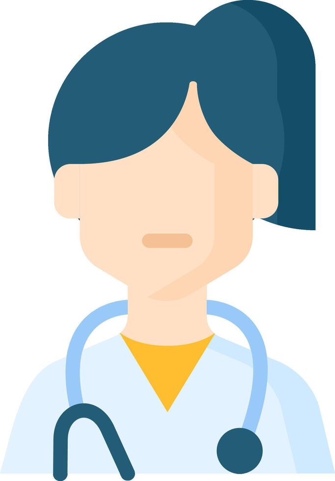 A female doctor avatar with a stethoscope vector