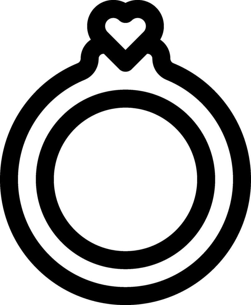 An image of a ring with a heart in the middle vector