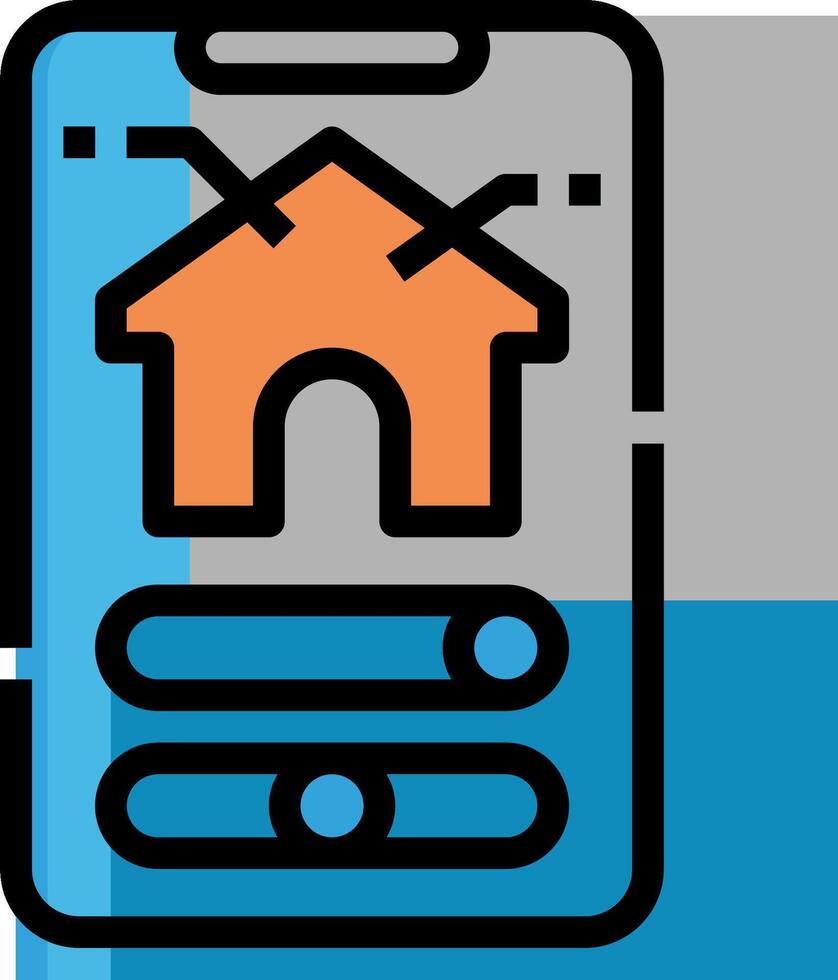 Mobile app icon for home automation vector