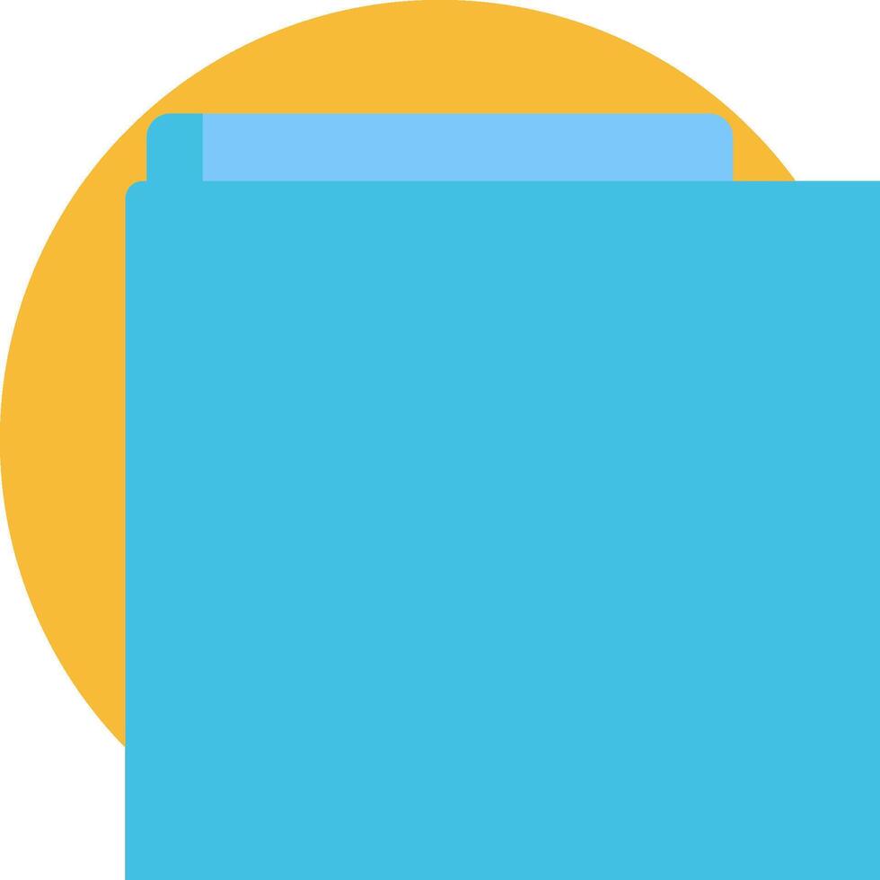 A blue folder with a yellow sun in the background vector