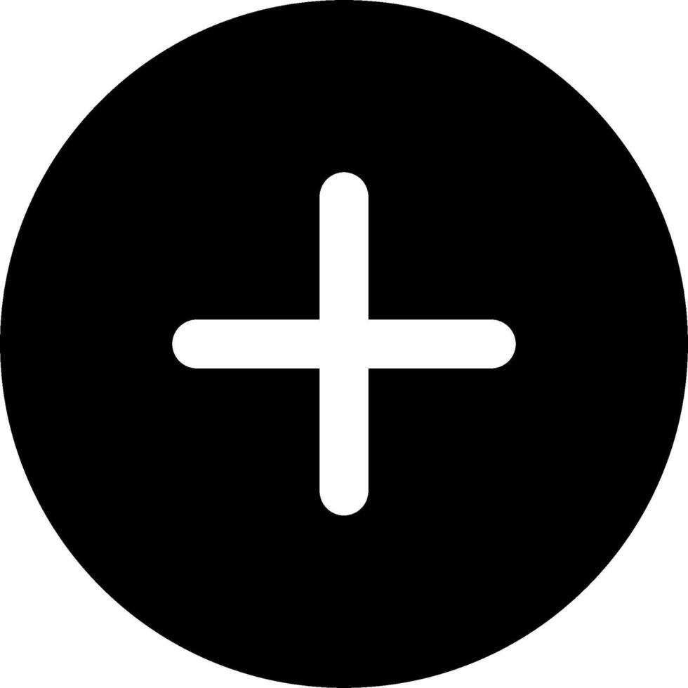 A black and white cross in a circle vector