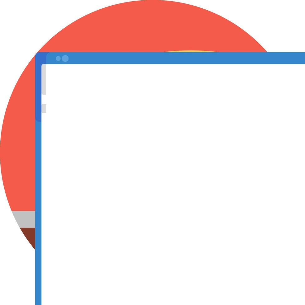 A white screen with a red circle around it vector