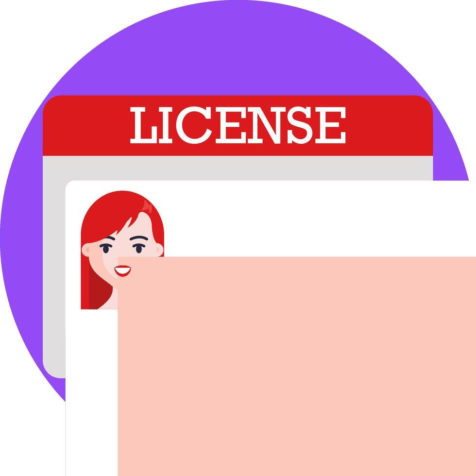 License for a woman vector