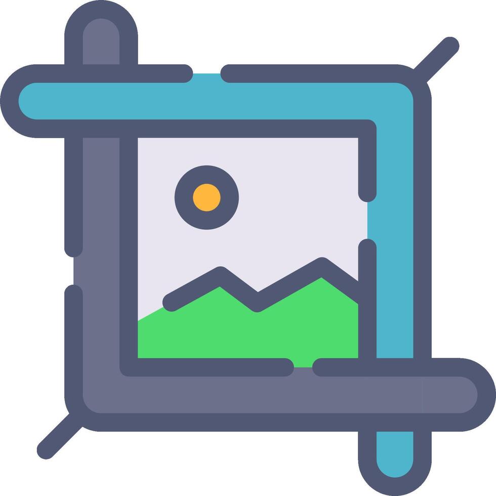 A photo frame with a mountain in the background vector