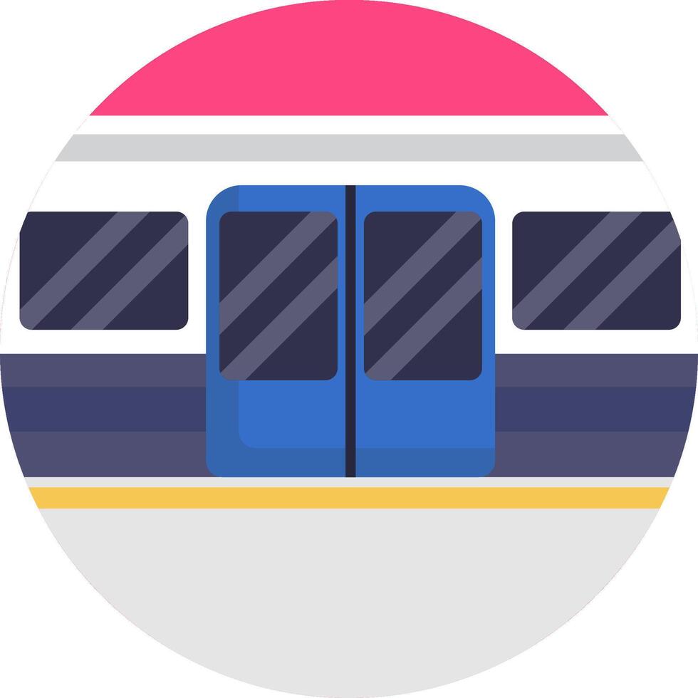 A train is on the tracks in a circle vector