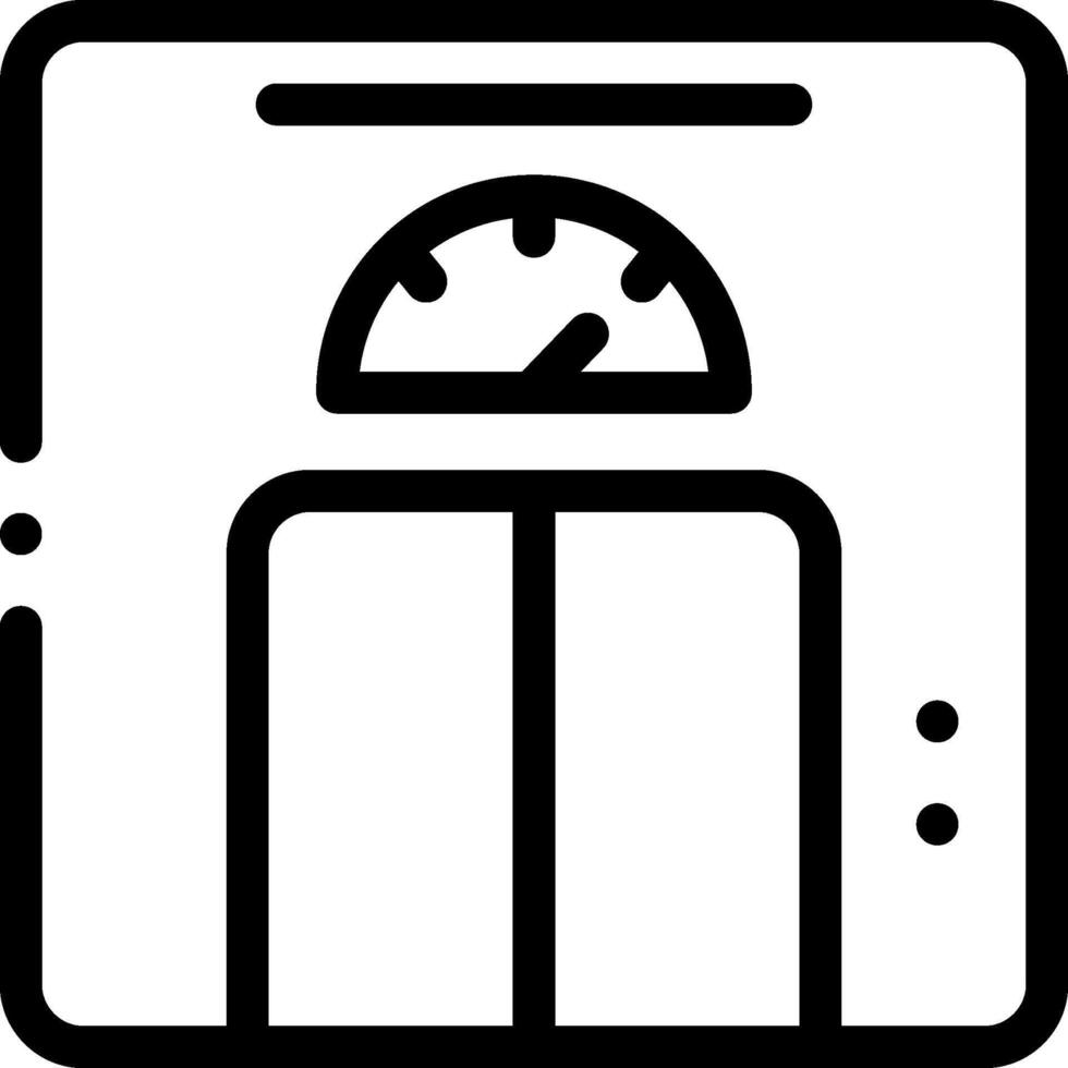 A black and white image of a clock and a door vector