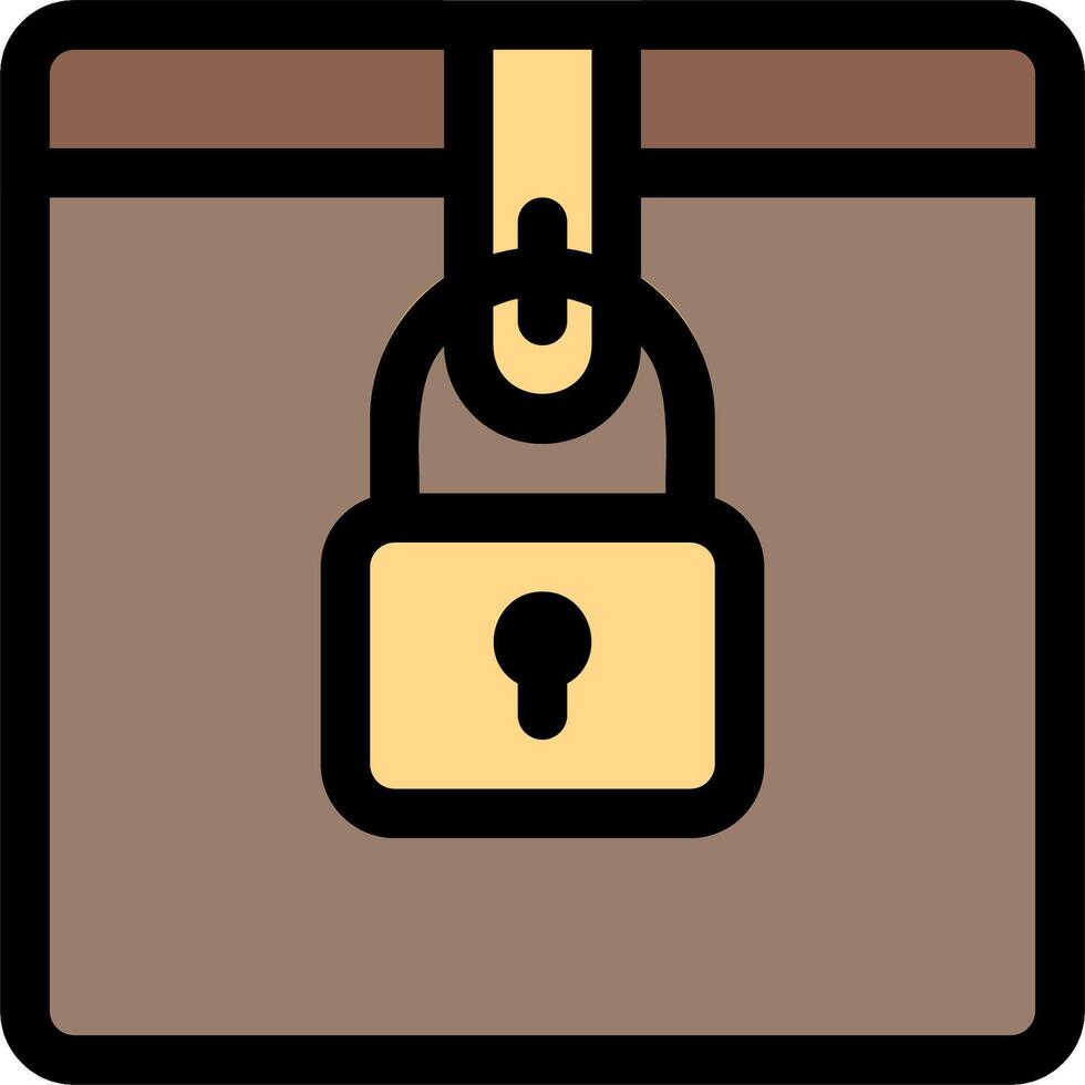 A brown suitcase with a lock on it vector