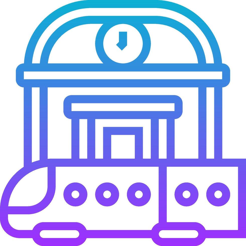 A train is going to a station vector