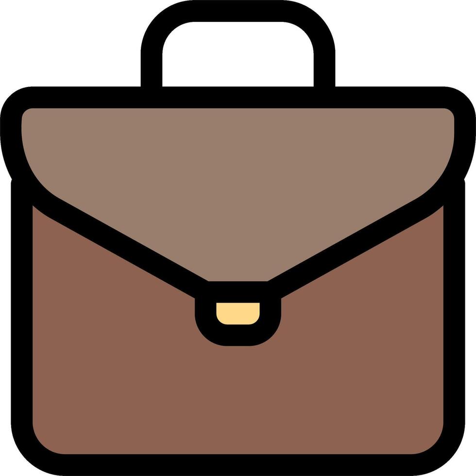 A brown briefcase icon on a white background vector