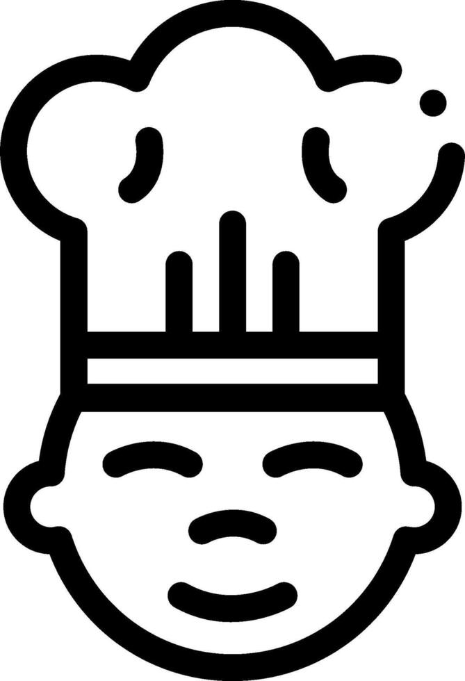 A black and white image of a chef's hat vector