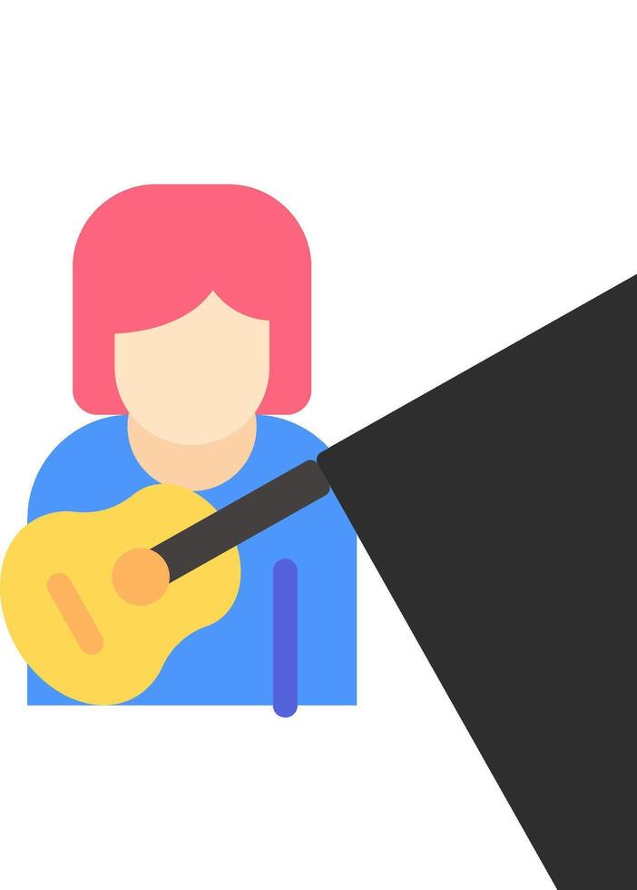 A person playing guitar with a black hole in the middle vector