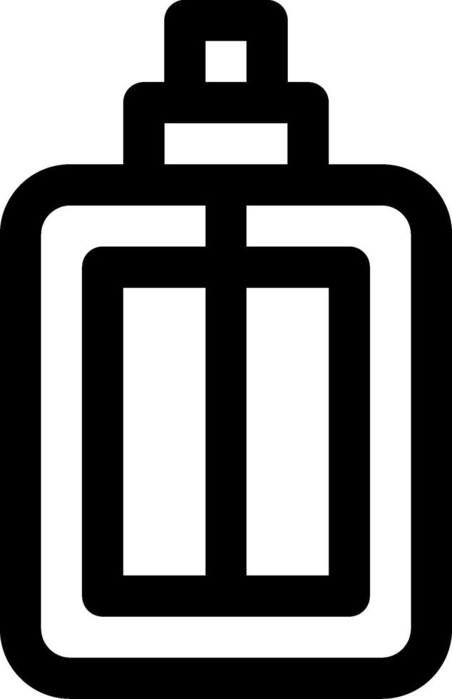 A black and white image of a perfume bottle vector