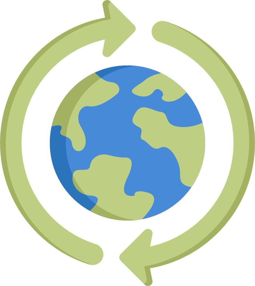 An earth with arrows around it vector