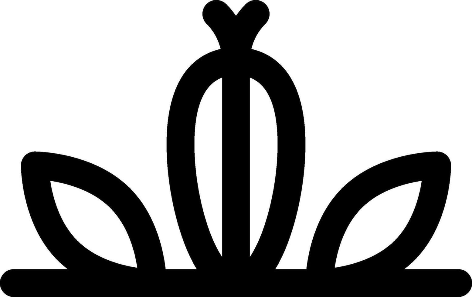 A black and white image of a crown vector
