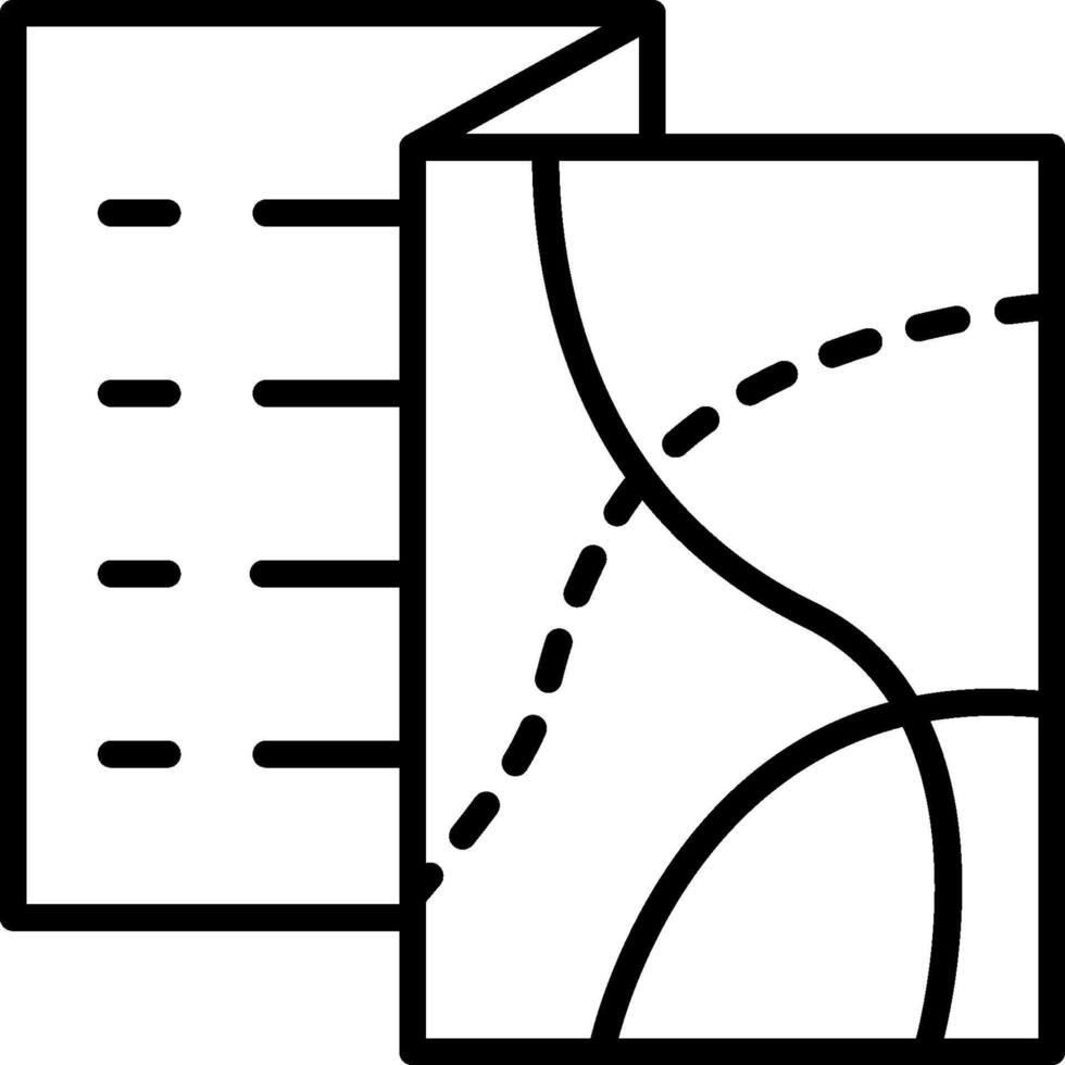 A map and a book icon vector