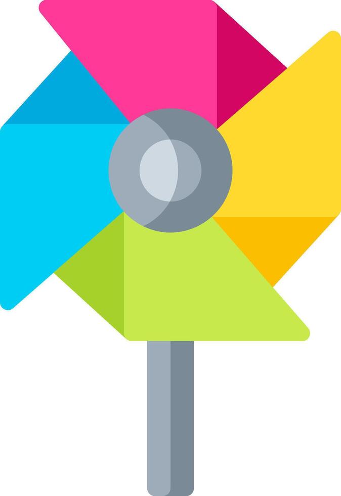 A colorful pinwheel on a white background vector