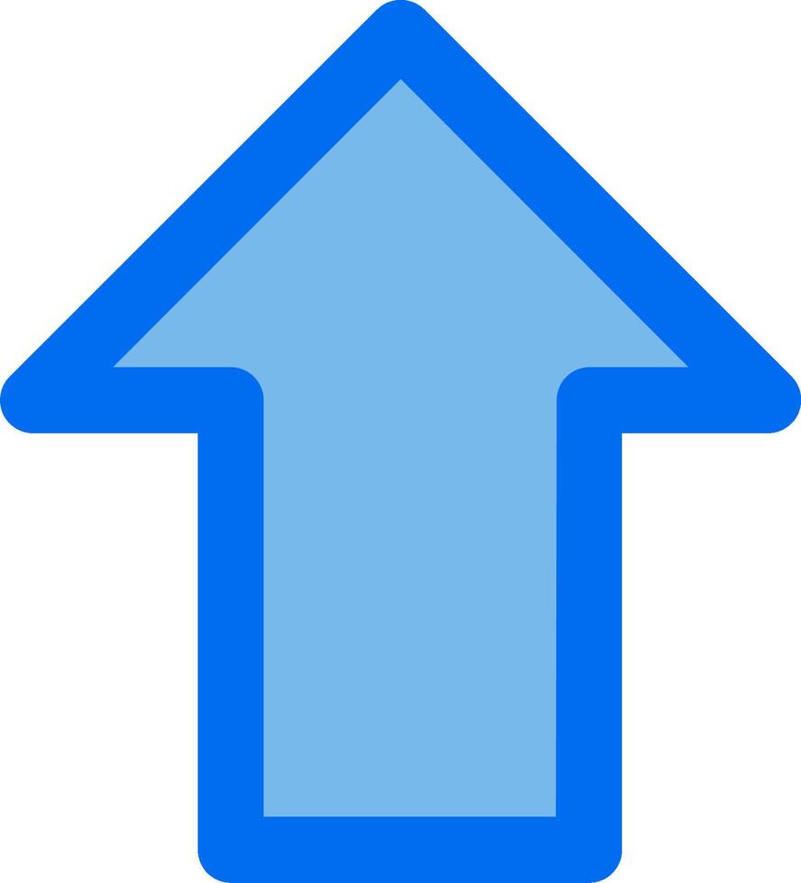 Up arrow icon blue vector