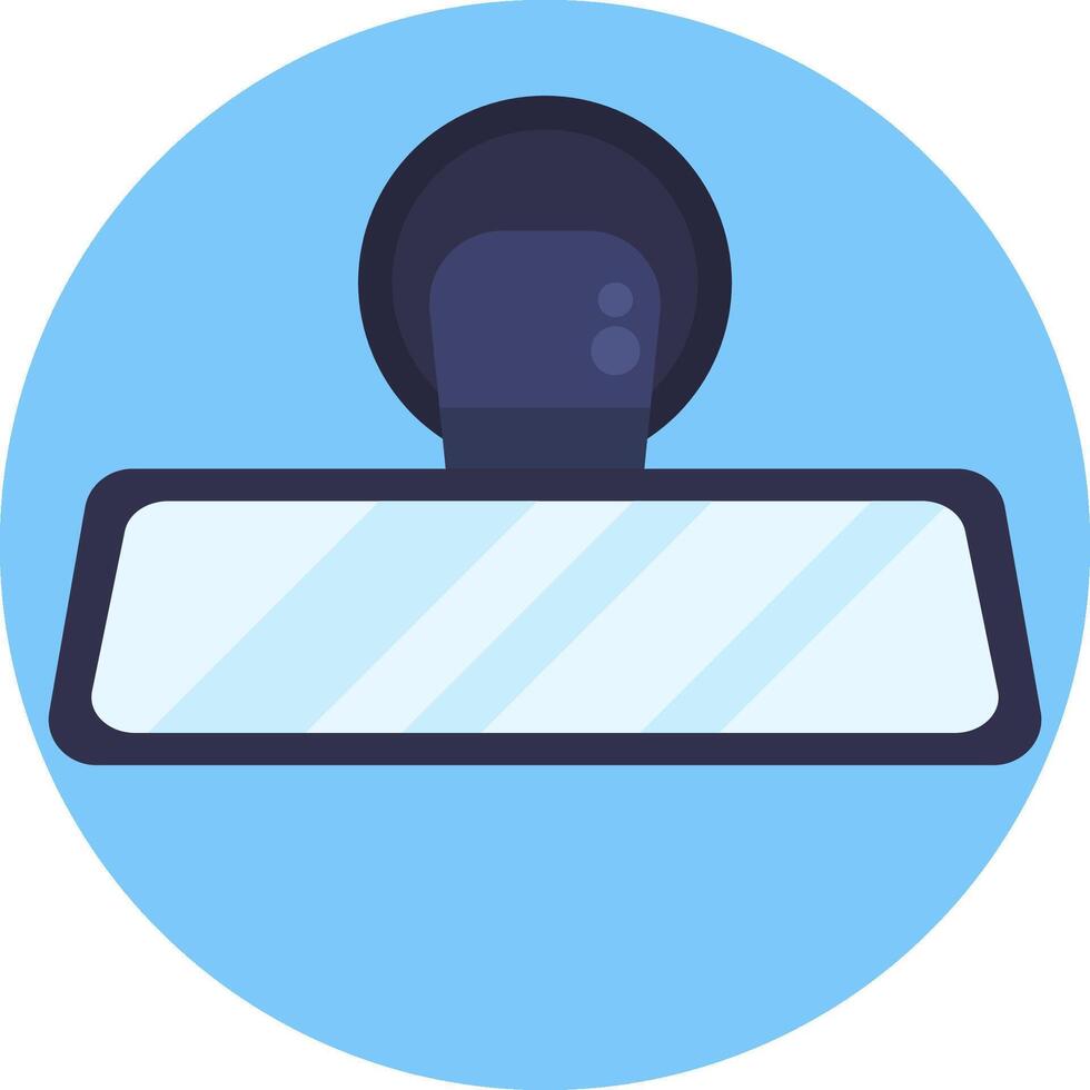 A car mirror with a light on it vector