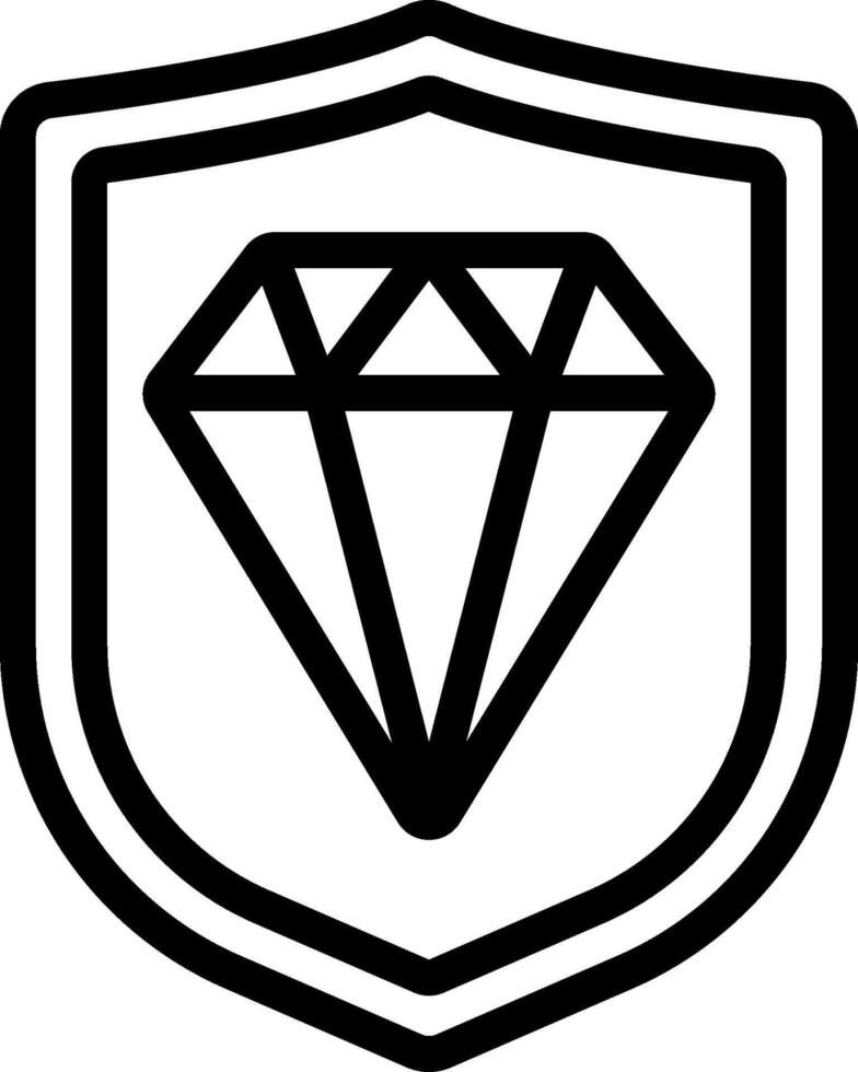Diamond shield icon vector