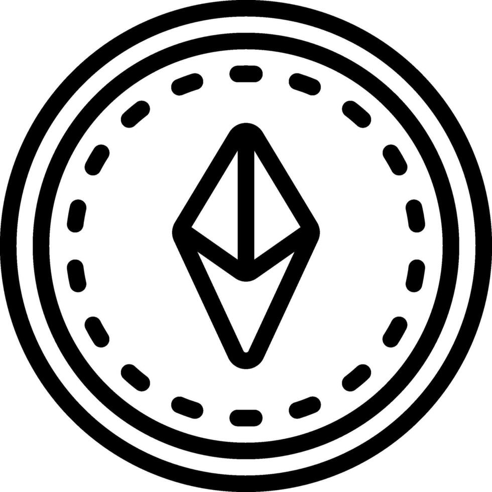 The logo for the ethereum network vector