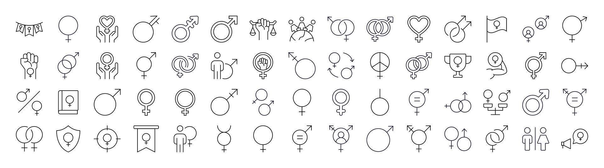 Energy, Battery, Charger Outline Web Line Icons Collection. Editable Stroke. Minimalistic Linear Pictogram for Design of Cards, Apps, Banners, Posts vector