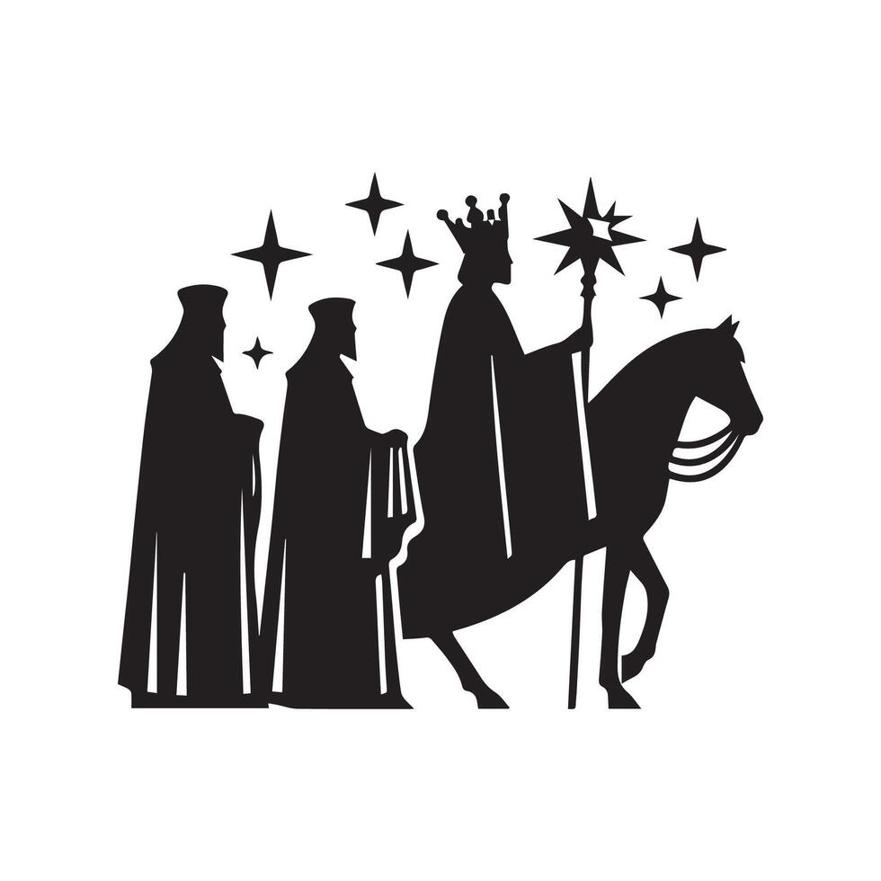 design reyes magos silluet design vector