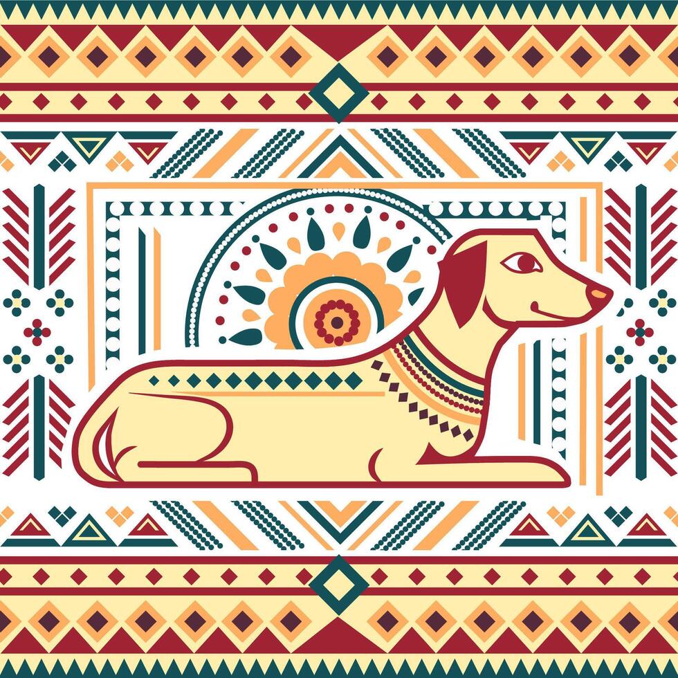 dog on a white background vector