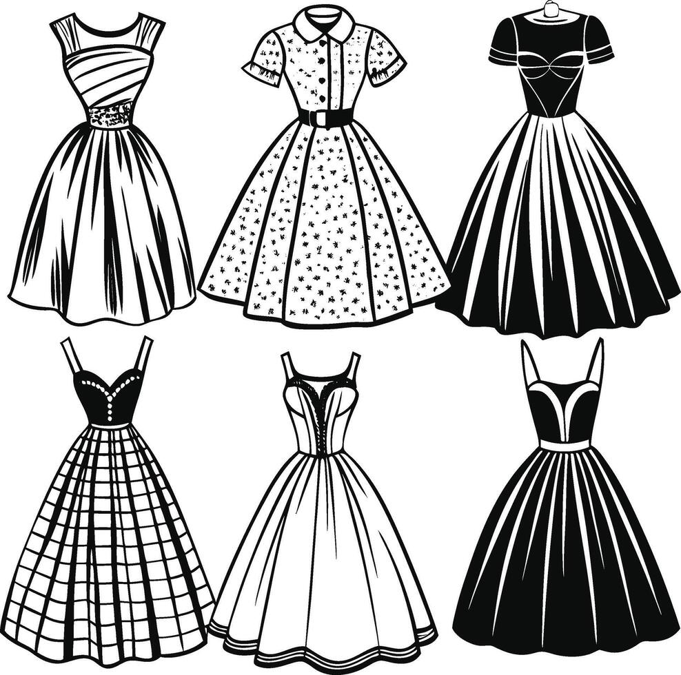 set fashion illustration vector