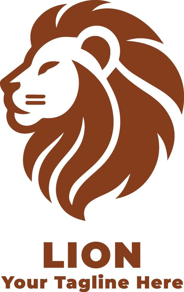 Simple Logo Lion Design Illustration vector