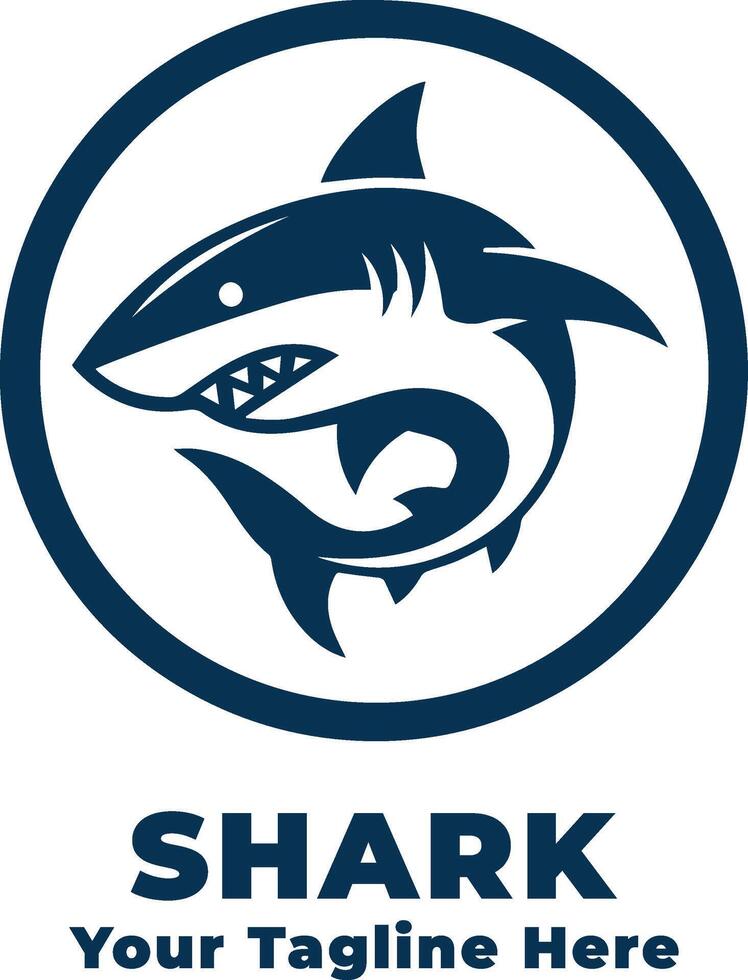 Simple Logo Shark Illustration vector