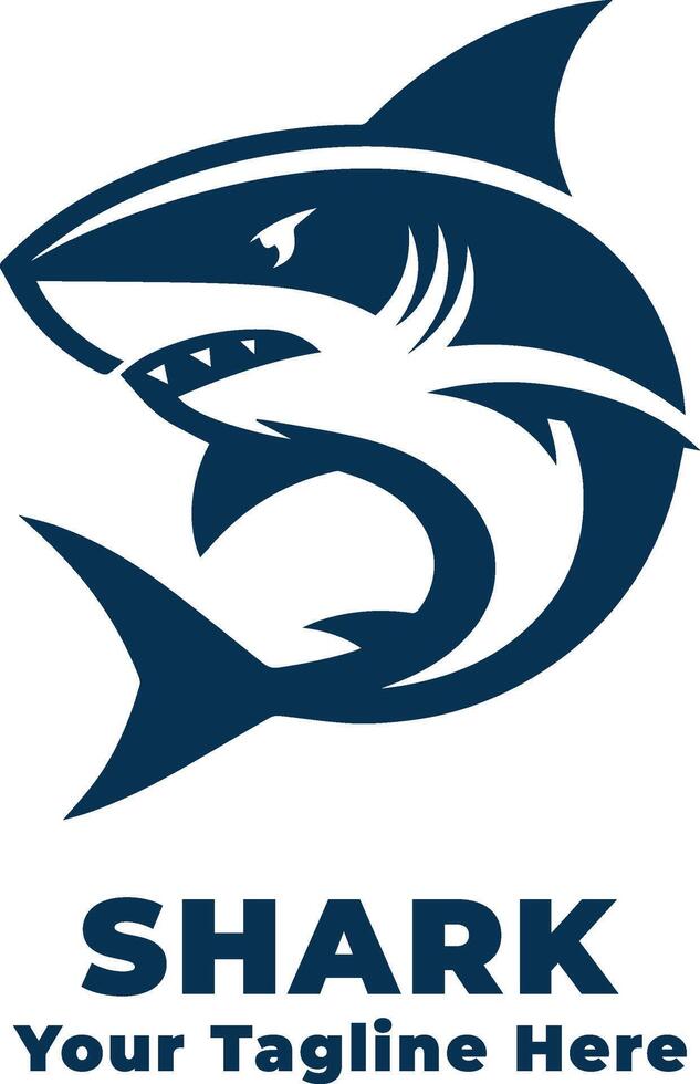 Simple Logo Shark Design Illustration vector