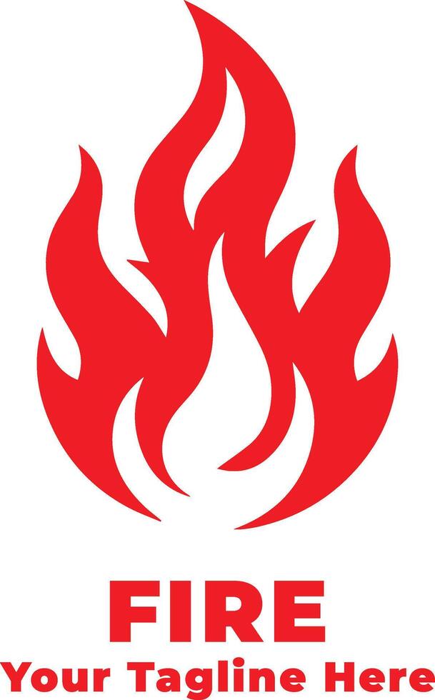 Logo Fire Simple Illustration vector