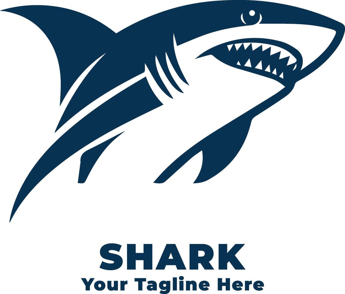 Logo Shark Simple Design Illustration vector