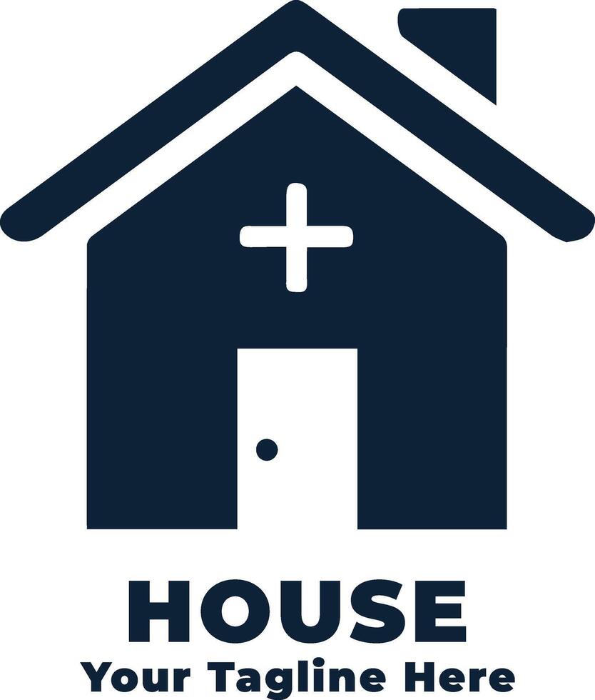 Simple House Logo Illustration With Flat Background vector