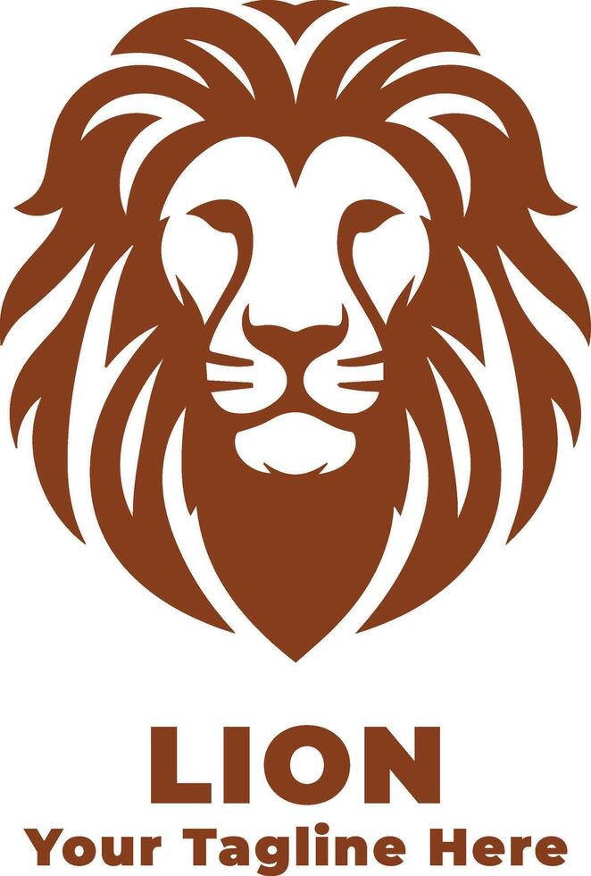 Logo Simple Lion Illustration Design vector