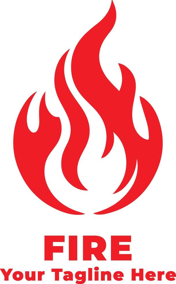 Logo Fire Simple Illustration Design vector