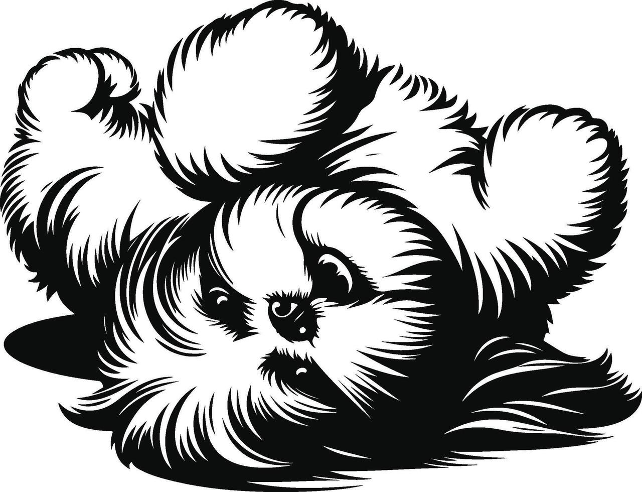 Shih tzu dog wall decal vector