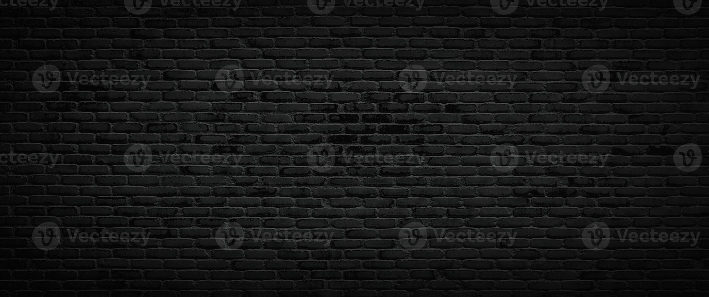gloomy brick wall background, black stone texture for strong design photo