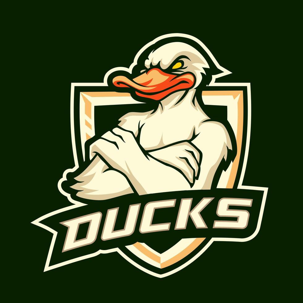 Ducks illustration design for gaming logos vector