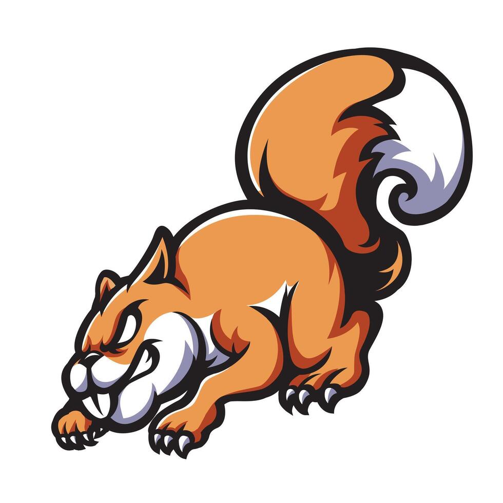 squirrel mascot logo. chipmunk esport gaming lo vector