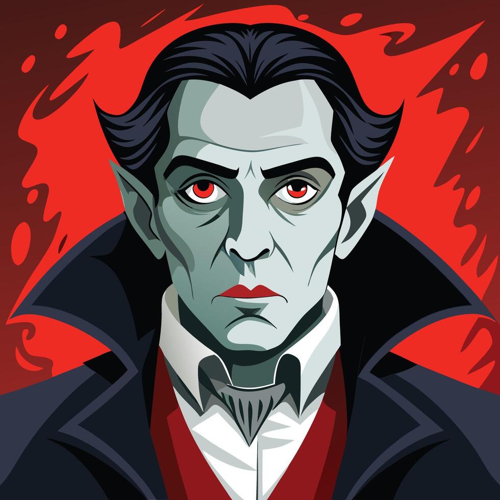 scary Halloween vampire vector